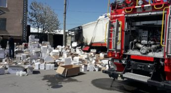 У Хмельницькому на вул. Геологів сталося загоряння автопричепу