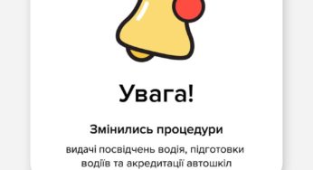 Змінились процедури видачі посвідчень водія, підготовки водіїв та акредитації автошкіл
