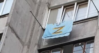 В одному з дворів Хмельницького вивісили рушник з літерою “Z”. Що кажуть у поліції