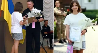 Очільник поліції Хмельниччини відзначив 12-річну школярку, яка допомогла розшукати зниклу дитину